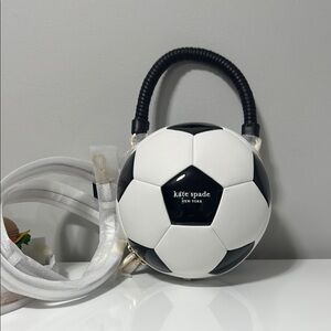 Kate Spade Black and White Soccer Ball Purse
